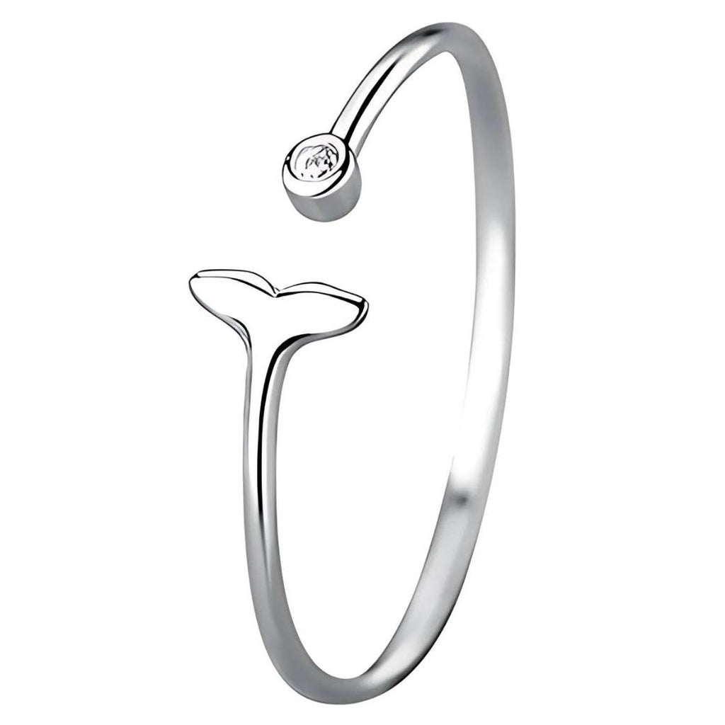 Goodluck Fish Tail Silver Ring