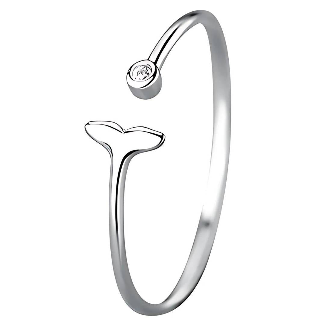 Goodluck Fish Tail Silver Ring