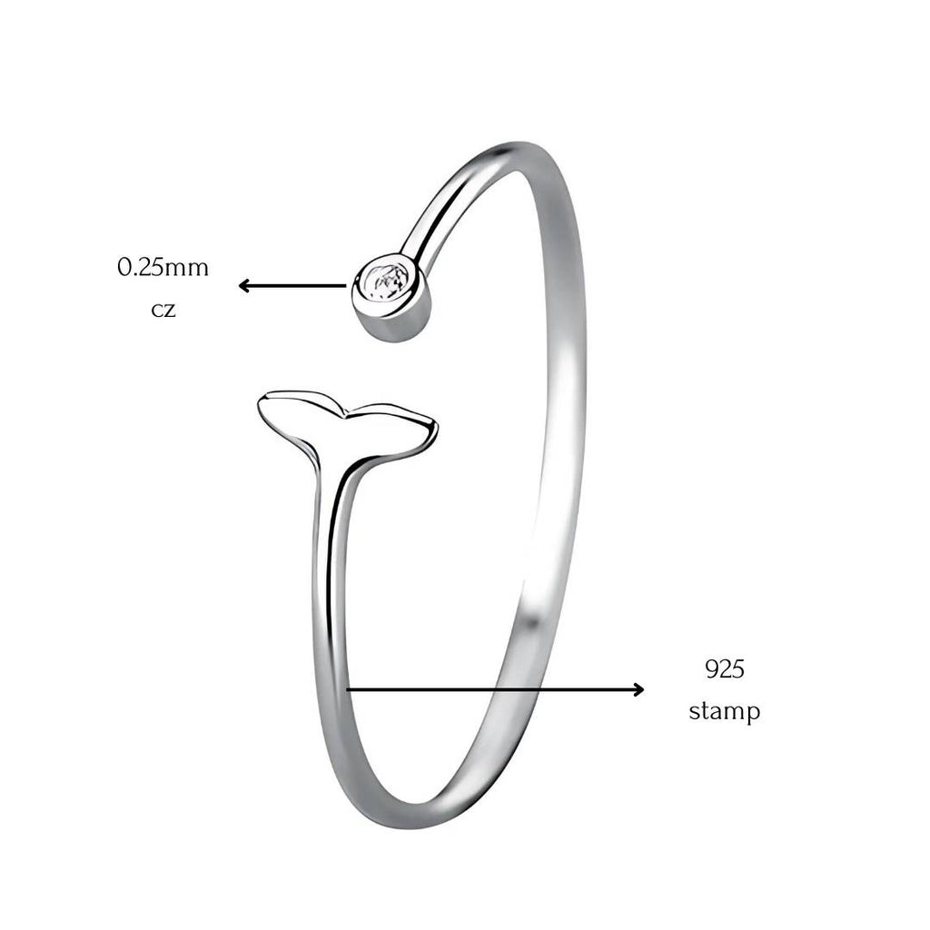 Goodluck Fish Tail Silver Ring