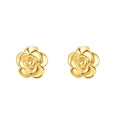 Gold Plated Dainty Rose Stud Earrings