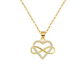 Golden infinity heart necklace