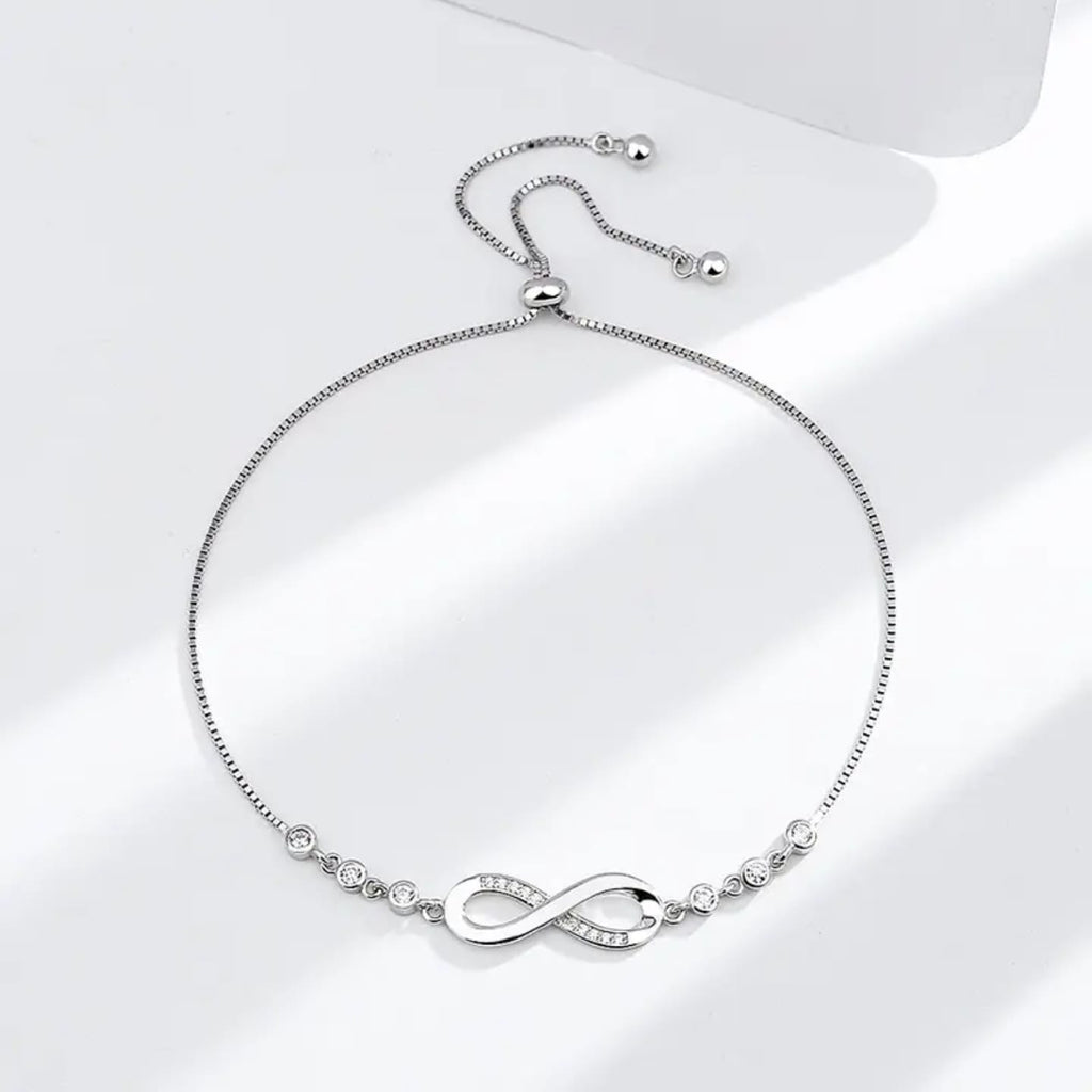 Infinity Sparkle  Slider Bracelet