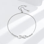 Infinity Sparkle  Slider Bracelet