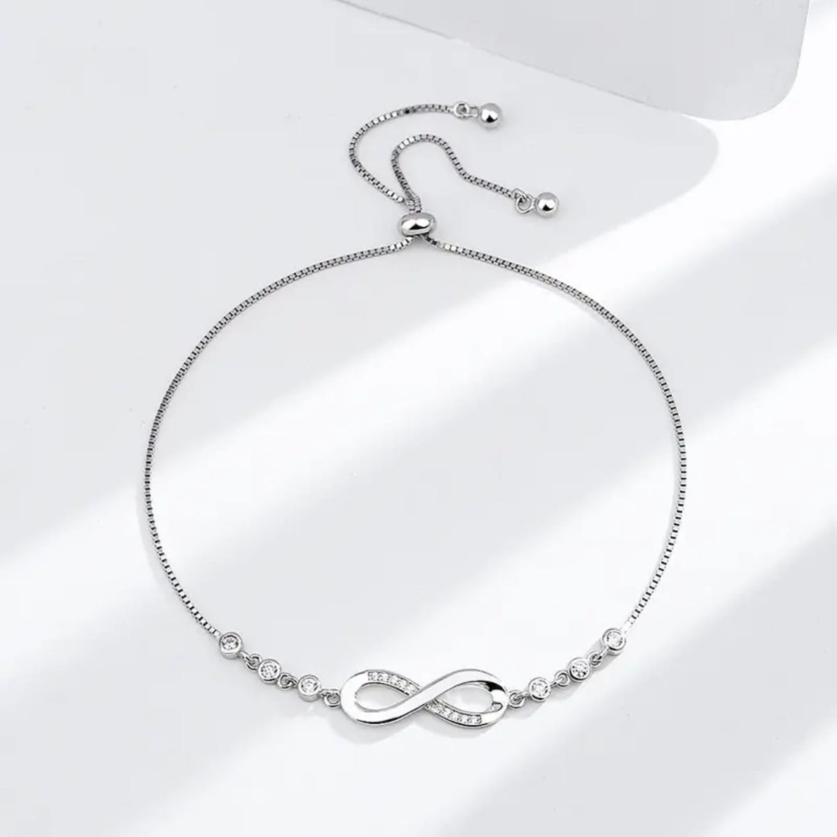 Infinity Sparkle  Slider Bracelet