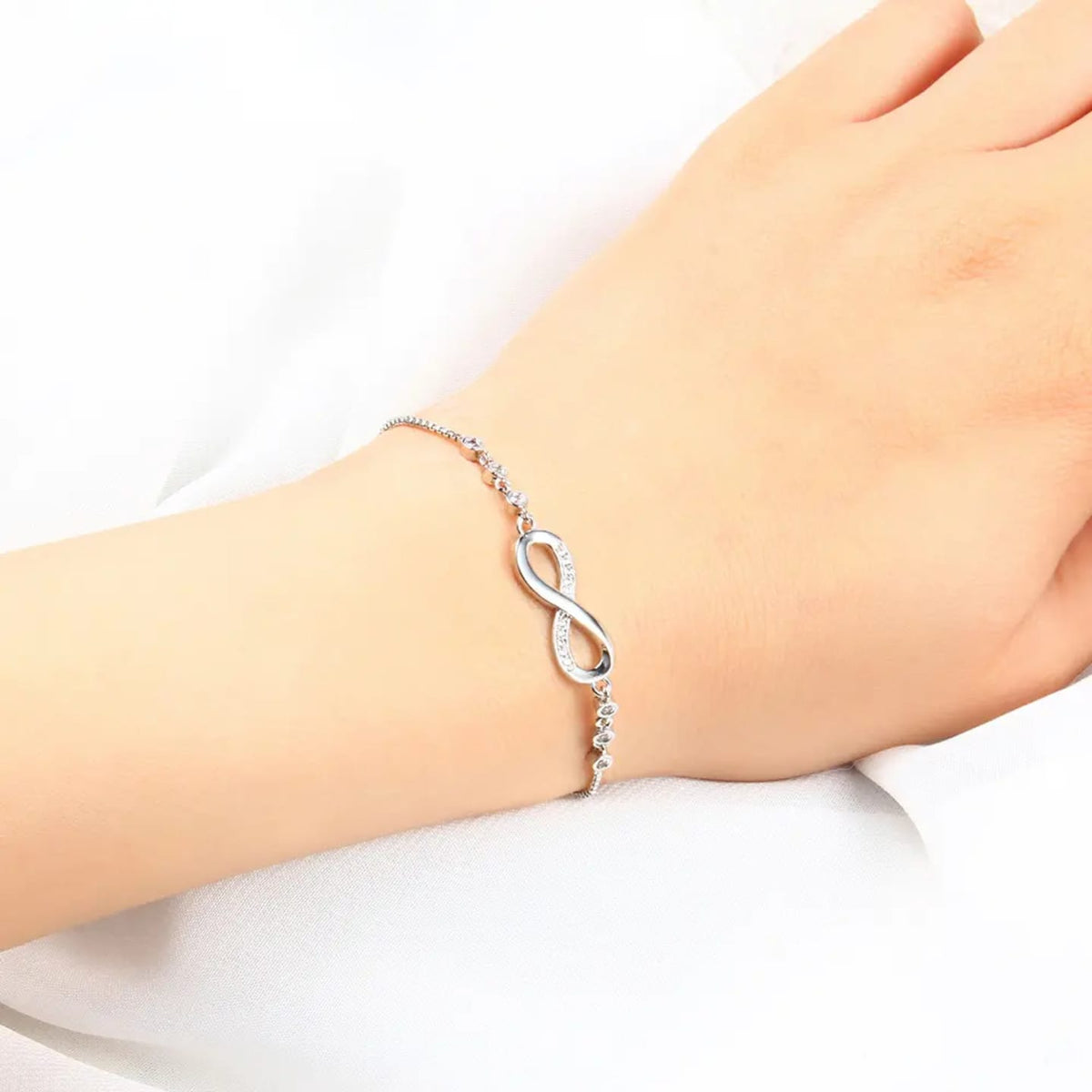 Infinity Sparkle  Slider Bracelet
