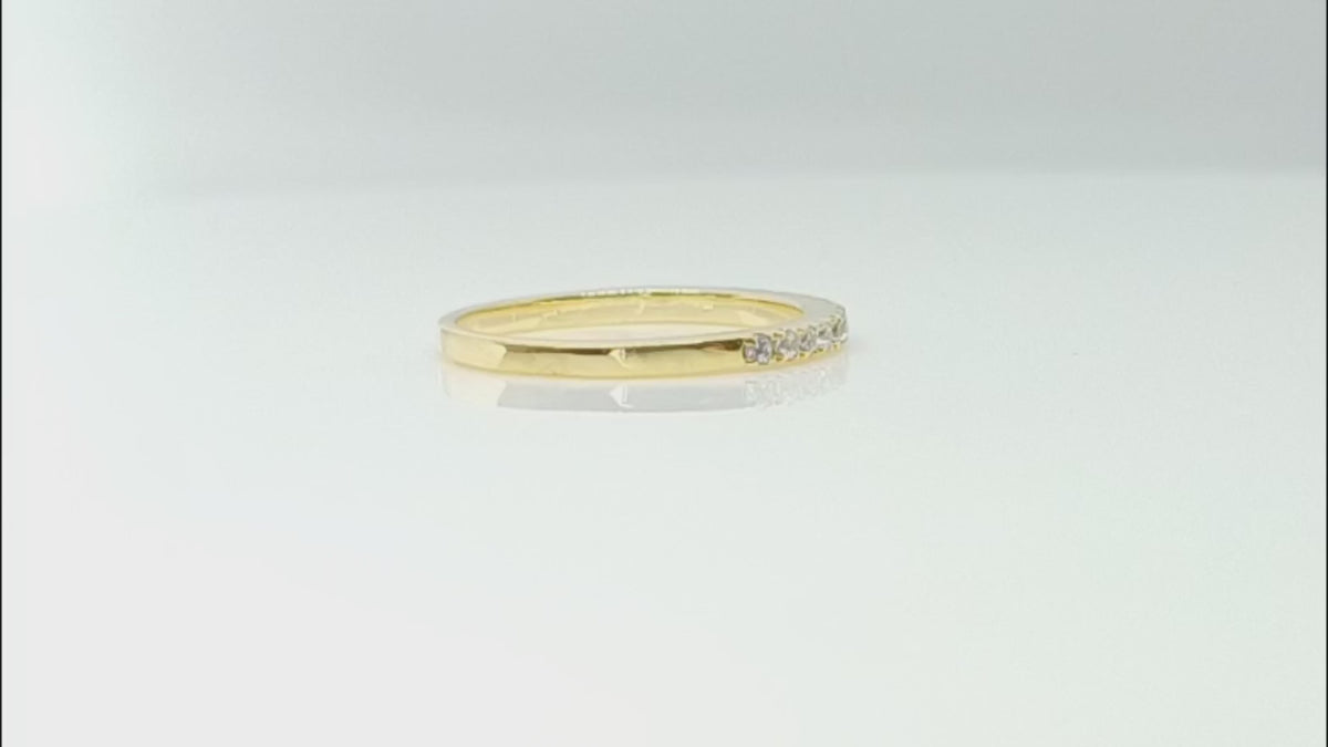 18k Gold Plated White American Diamond Eternity Ring