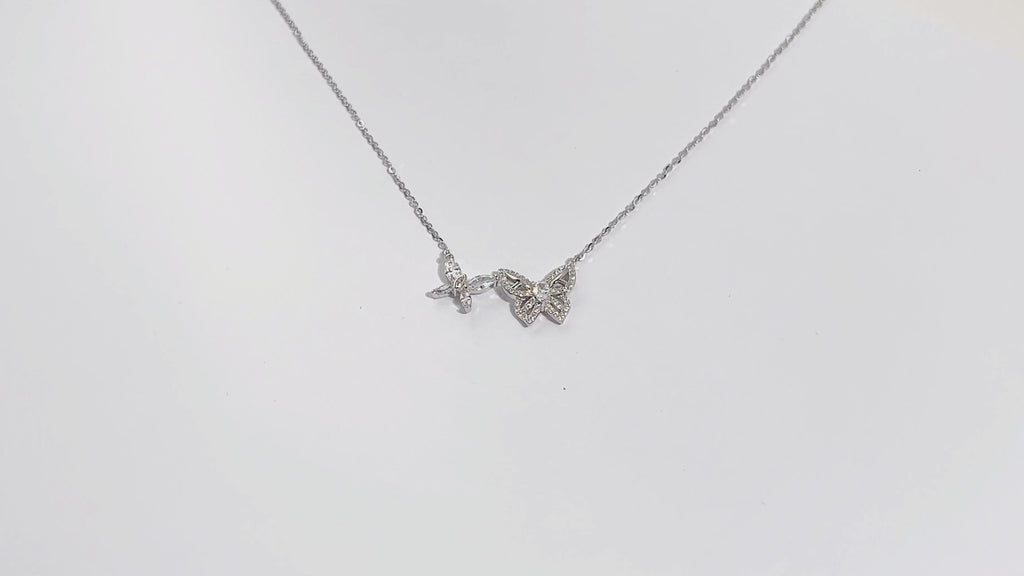 Double Butterfly Necklace