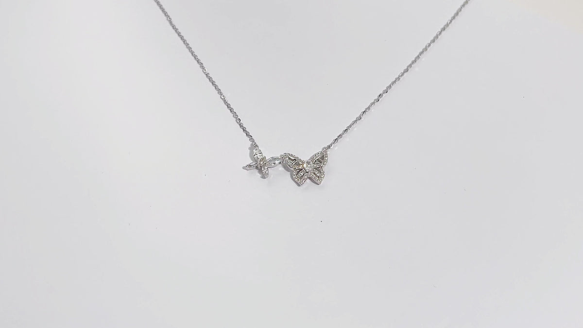 Double Butterfly Necklace