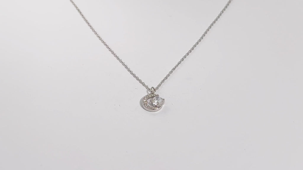Crescent Moon Pendant Necklace