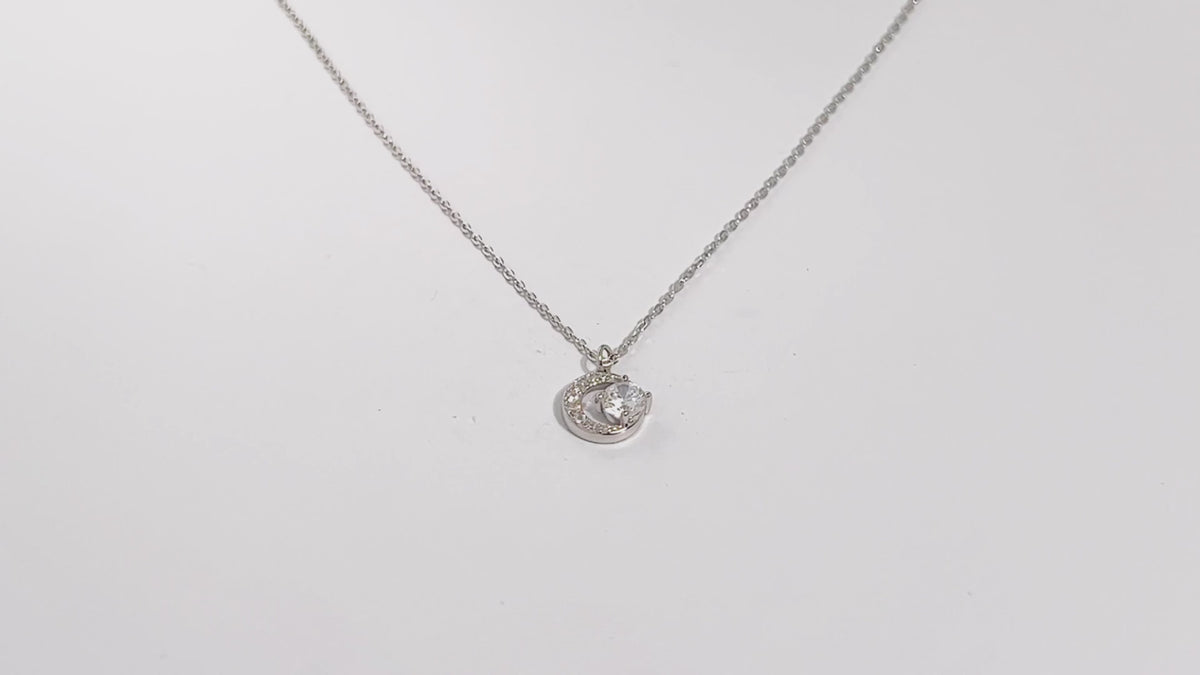 Crescent Moon Pendant Necklace