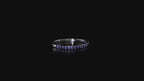 Blue Sapphire American Diamond Eternity Ring