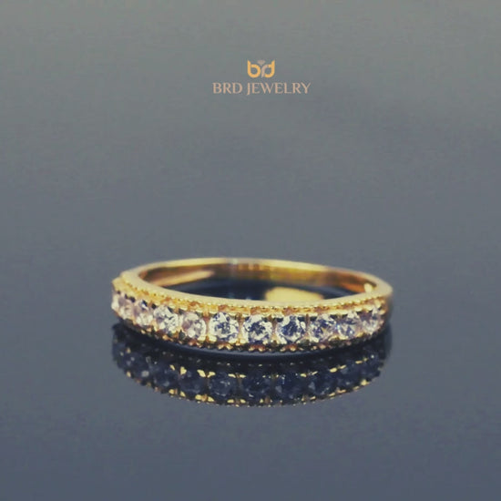 gold plated sterling silver wedding band , video