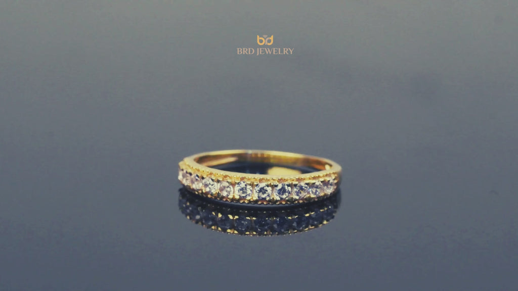 gold plated sterling silver wedding band , video
