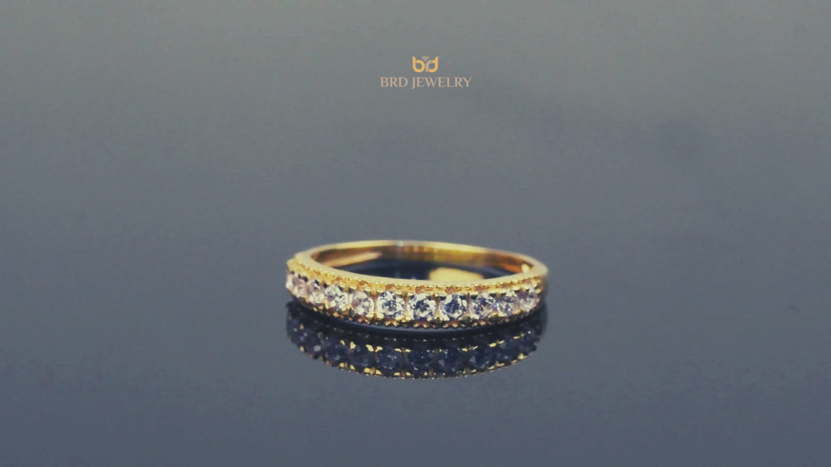 gold plated sterling silver wedding band , video