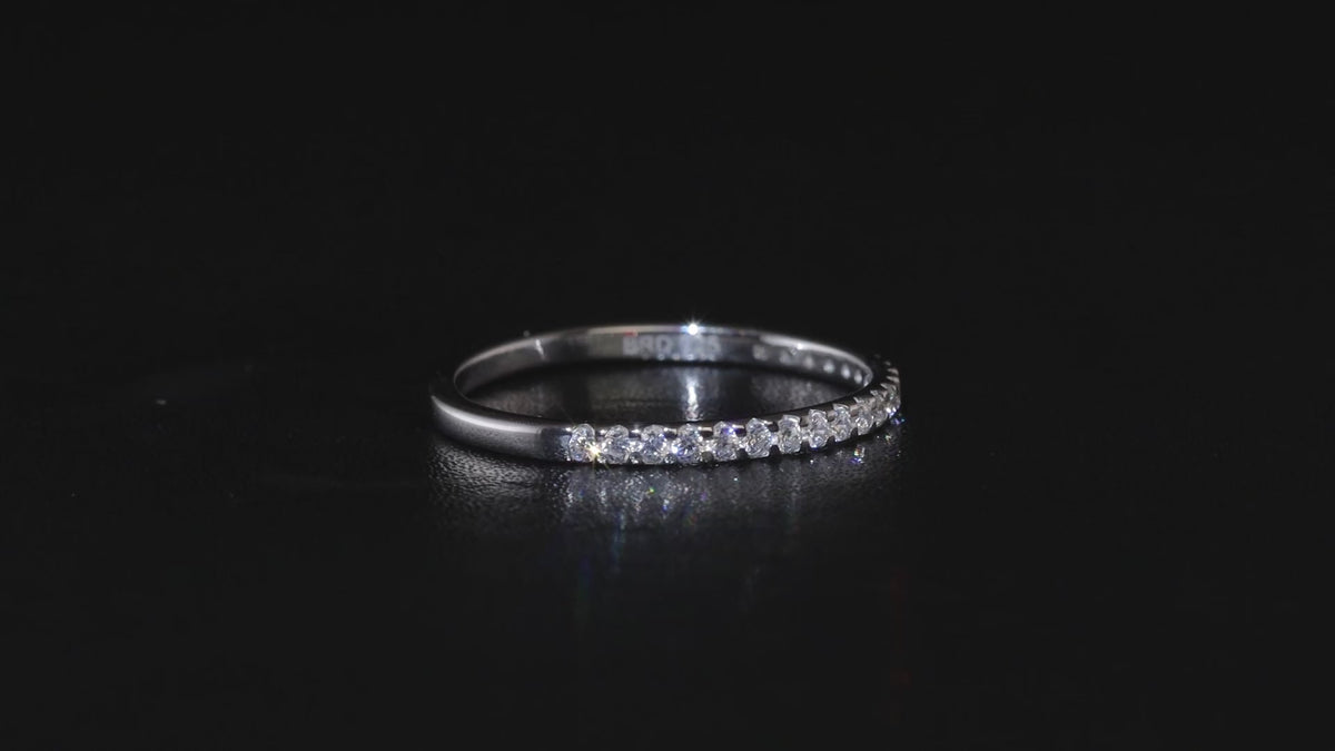 White American Diamond Eternity Ring