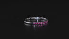 Pink Ruby American Diamond Eternity Ring