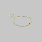 Evil Eye Gold Plated Silver Bracelet