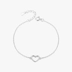 Minimalist Heart Silver Bracelet