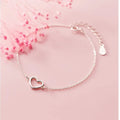 Minimalist Heart Silver Bracelet