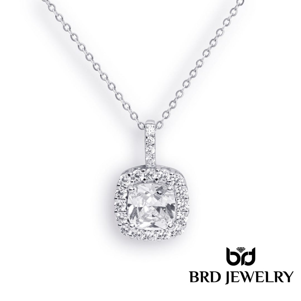 Cushion Cut Pendant With Chain