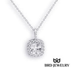 Cushion Cut Pendant With Chain