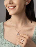 Cushion Cut Pendant With Chain