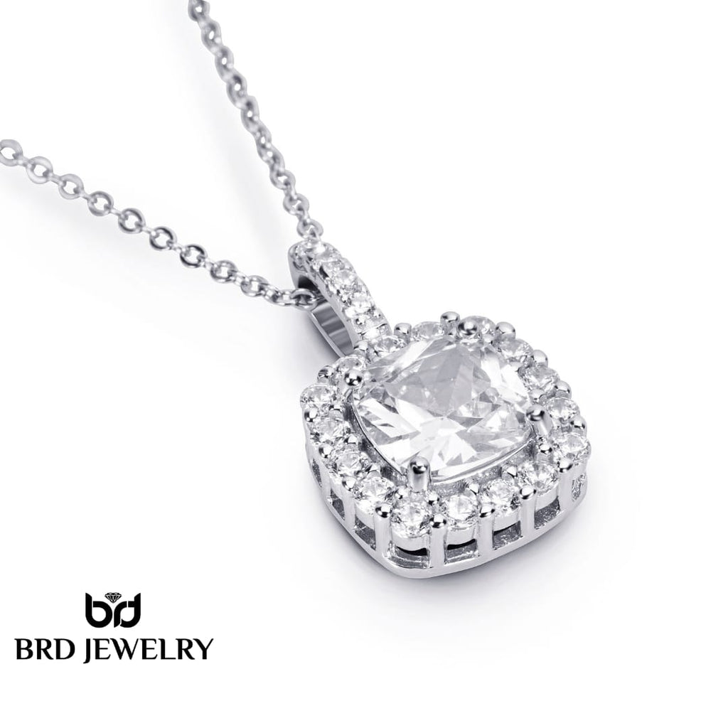 Cushion Cut Pendant With Chain