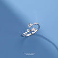 Star Cluster Open Silver Ring